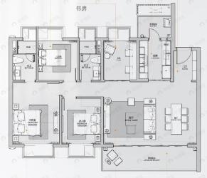 华润置地润府4室2厅2卫户型图