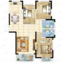 中成水岸绿洲3室2厅2卫户型图