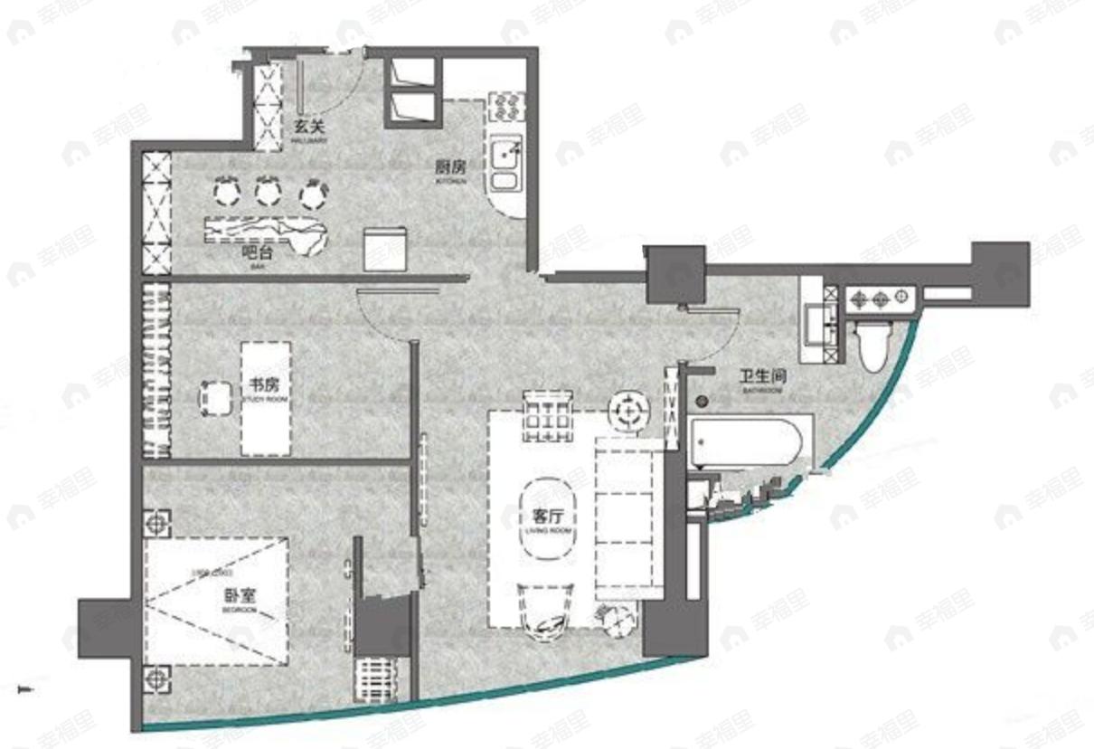 友谊天壤2室2厅1卫户型图