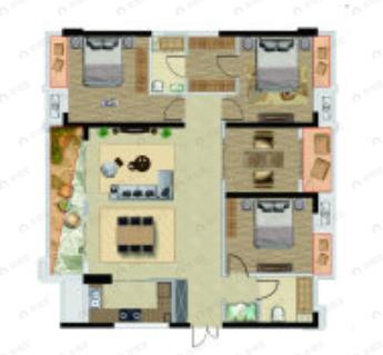 凯宇海德公园4室2厅2卫户型图