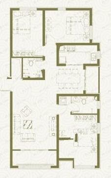 紫勋雍邸二期3室2厅2卫户型图