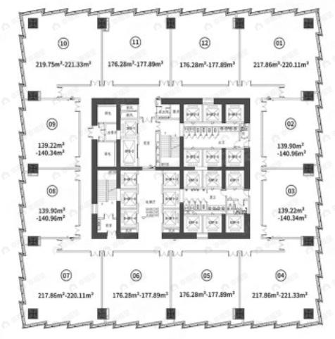 1室1厅建面139平户型图