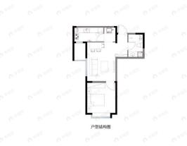 秦基高铁1号院1室2厅1卫户型图