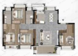 华发建发缦玥4室2厅2卫户型图