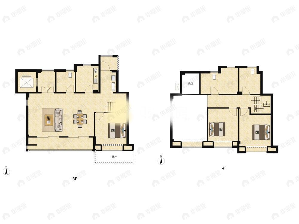 光谷未来城3室2厅3卫户型图