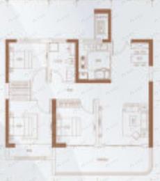 金沙湖高尔夫观邸3室2厅1卫户型图