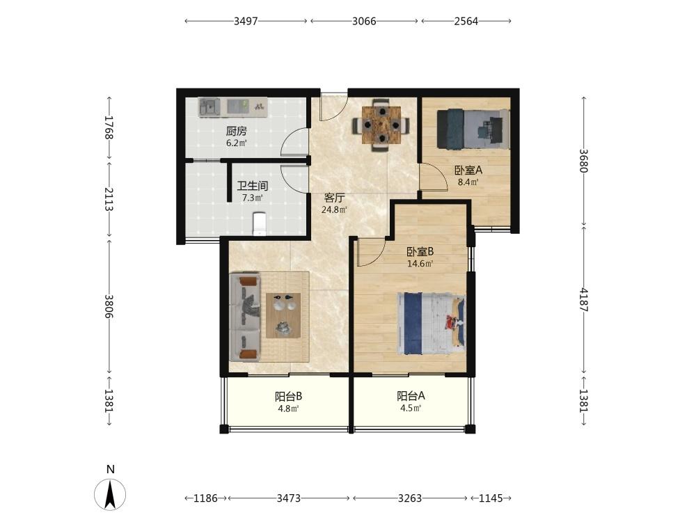 整租·中电颐和家园(尚璟)