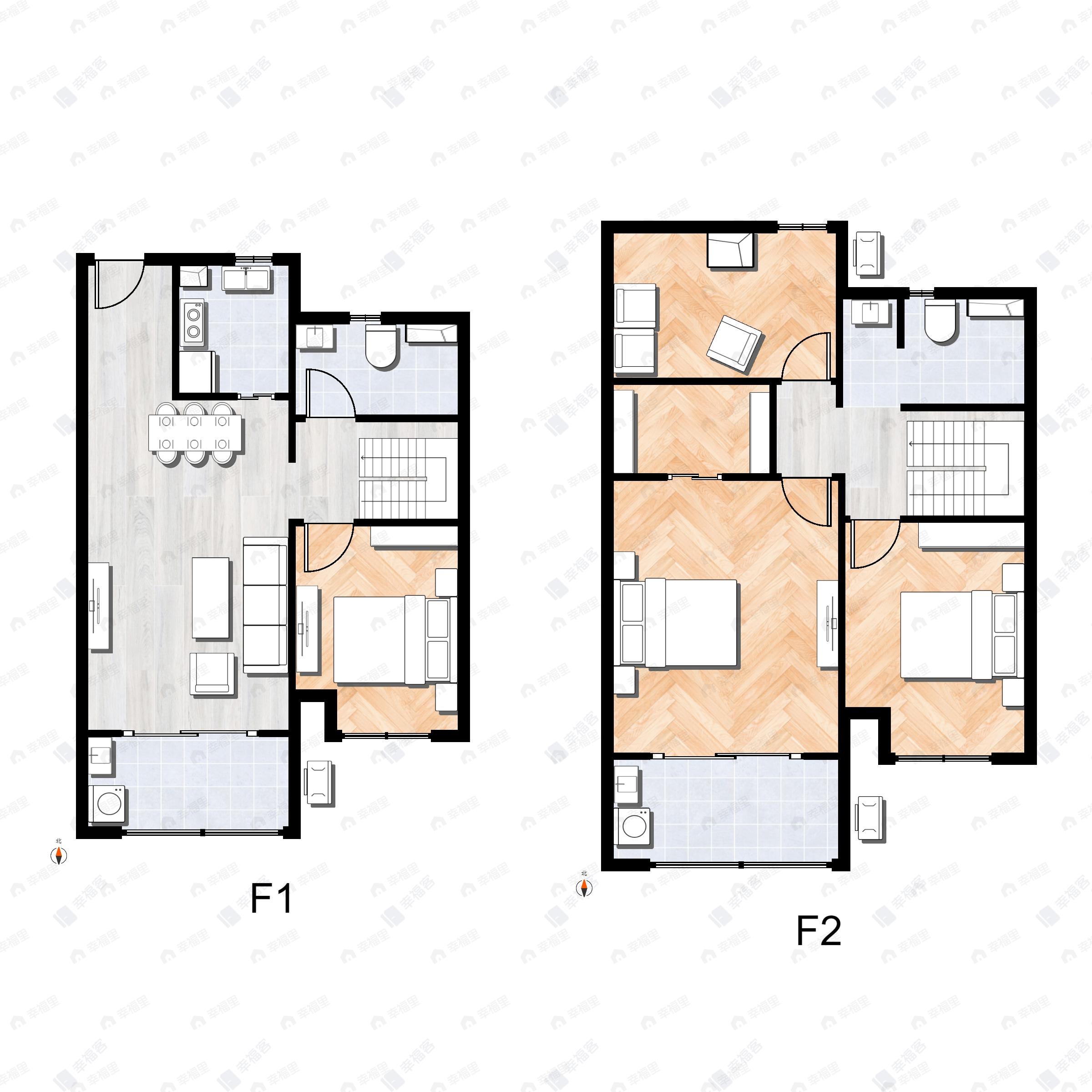 4室2厅2卫建面136平户型图