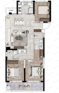 绿城桂语江南3室2厅2卫户型图