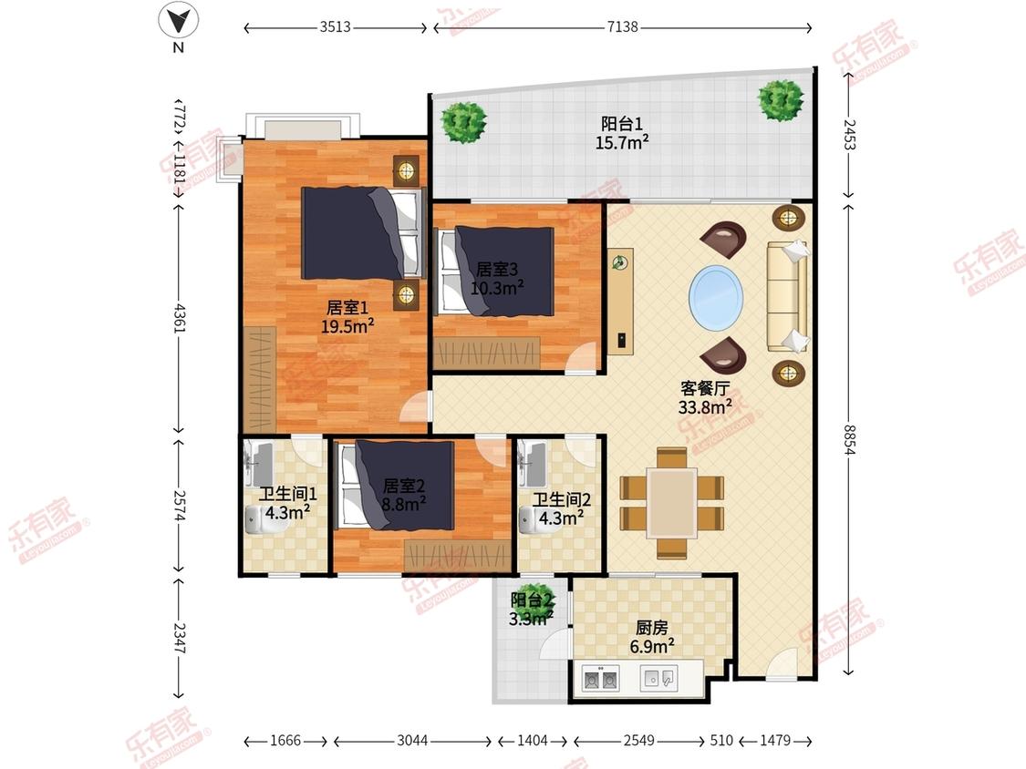 整租·城市花园(莲兴阁)