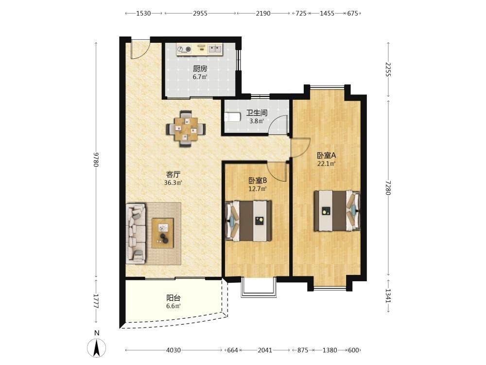 整租·航都花园