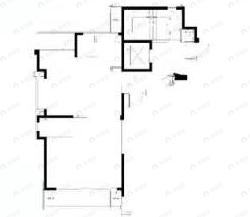 3室2厅2卫建面108m²南户型图