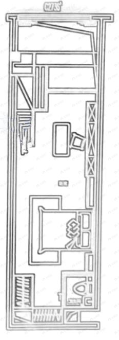 万彩城1室1厅2卫户型图