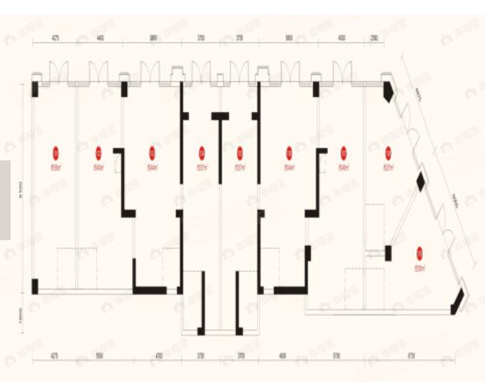 1室建面64m²南户型图