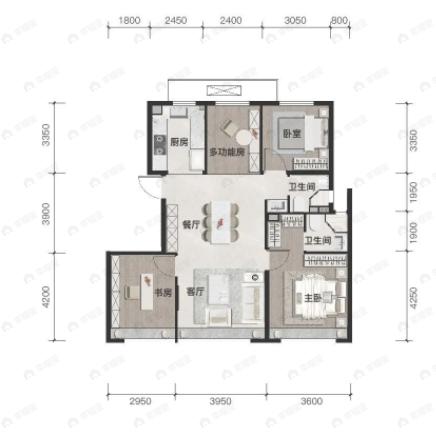 中建北京国贤府4室2厅2卫户型图