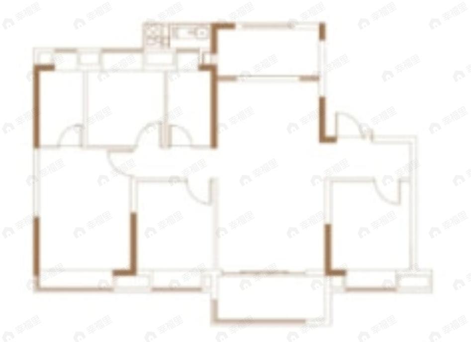 和光峯境4室2厅2卫户型图