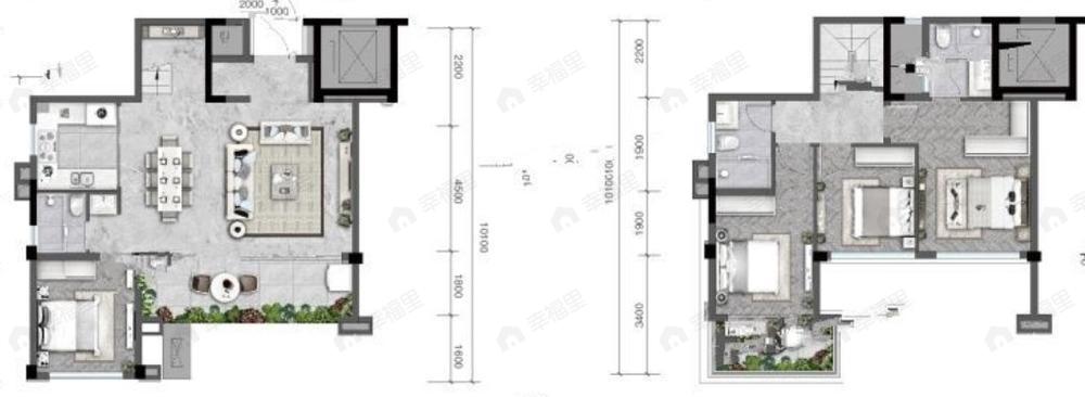 金科美的原上4室2厅3卫户型图