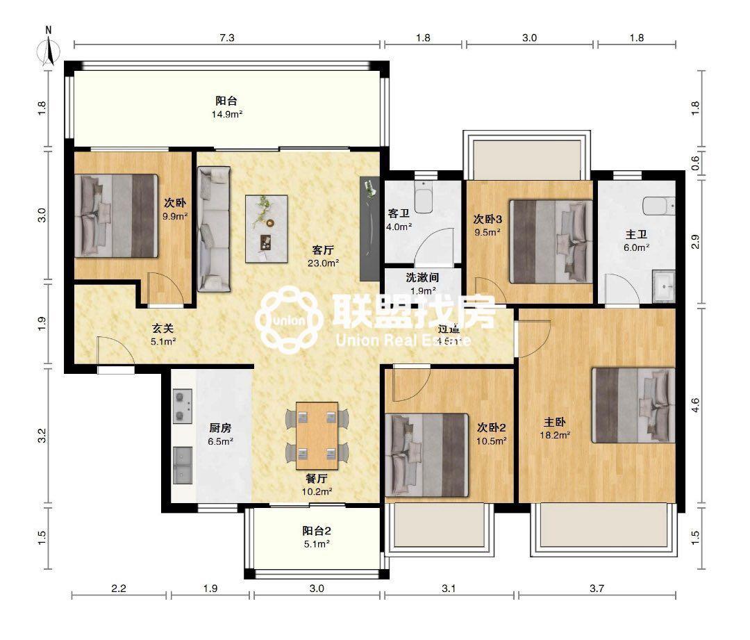 整租·彰泰红小区
