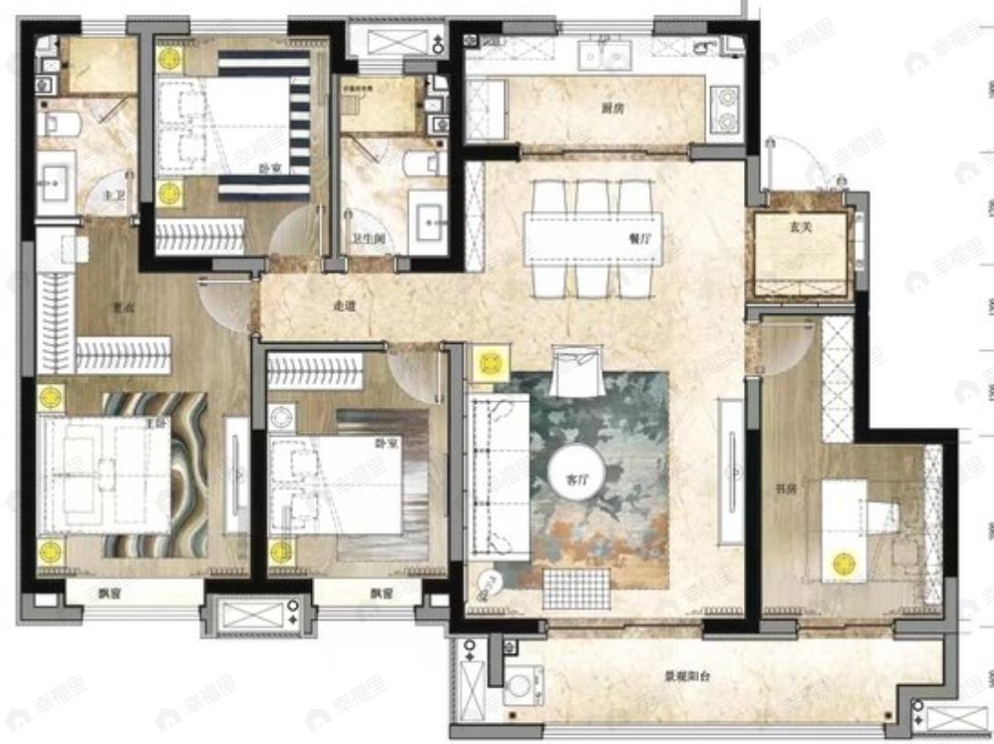 国樾府4室2厅2卫户型图