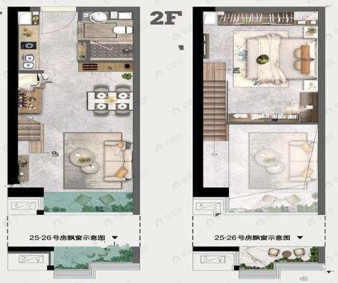 1室2厅1卫建面41平户型图