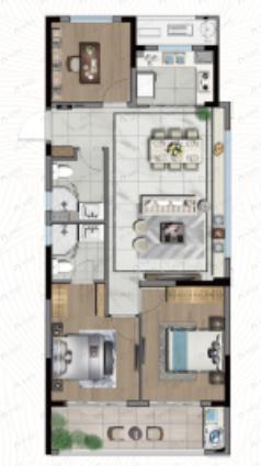 祥生公园道3室2厅2卫户型图