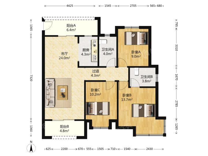 整租·龙湖·花千树二期