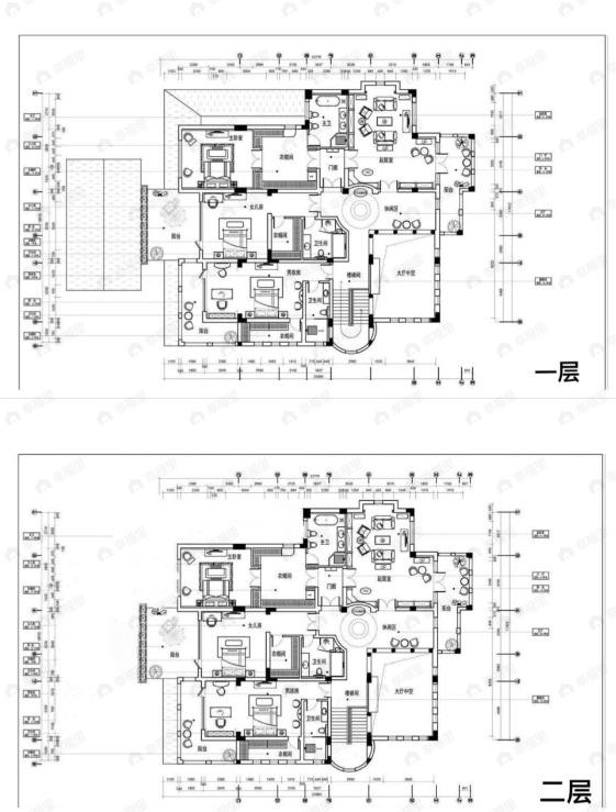 5室3厅5卫建面629平户型图