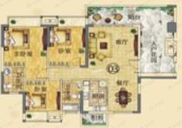3室2厅2卫建面123平南|北户型图