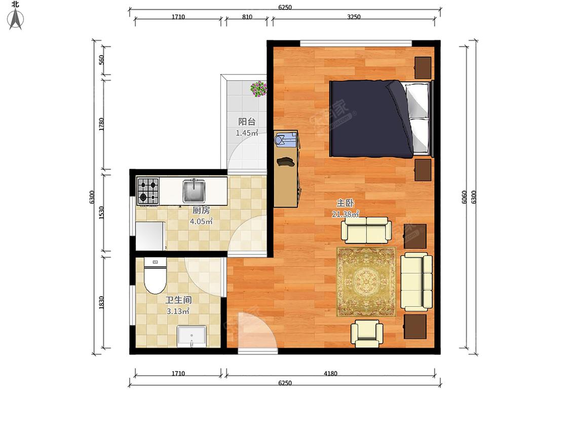 整租·彩天名苑