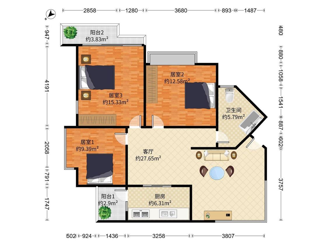 整租·阳光棕榈园