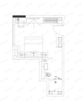 五矿长沙芒果芯域1室1厅1卫户型图