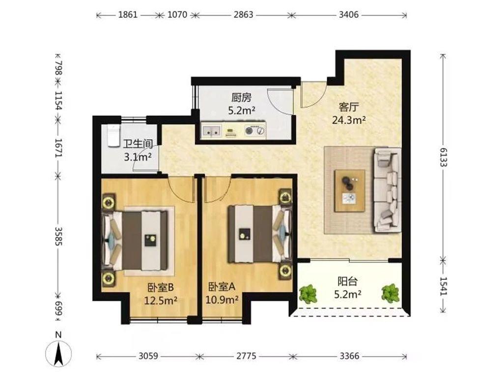 整租·威尼斯水城(第十六街区)