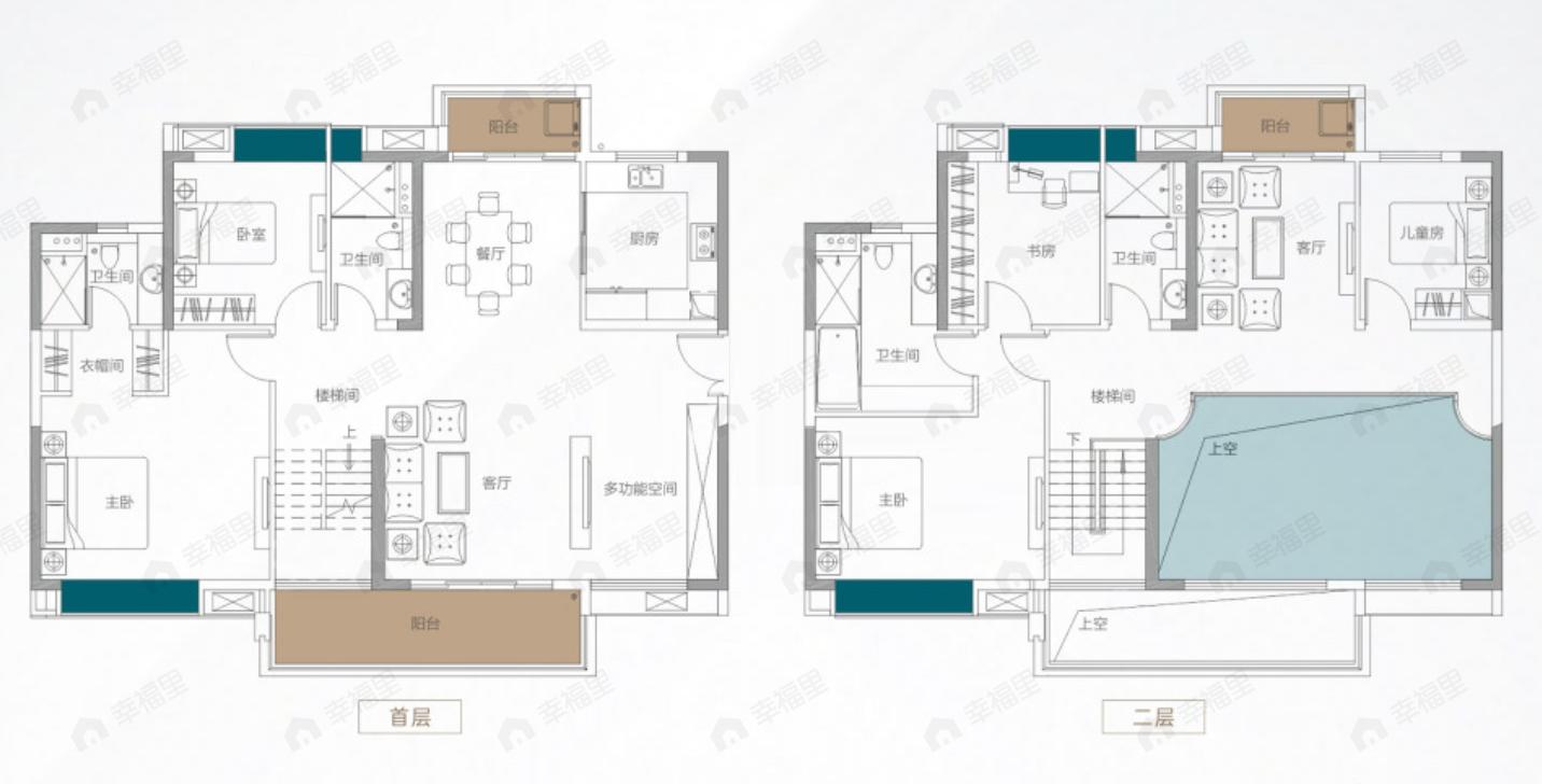 中国铁建海语熙岸5室2厅4卫户型图