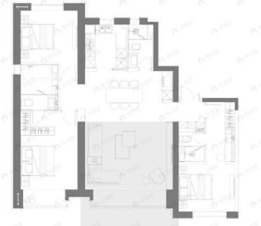 美的君兰江山3室2厅3卫户型图