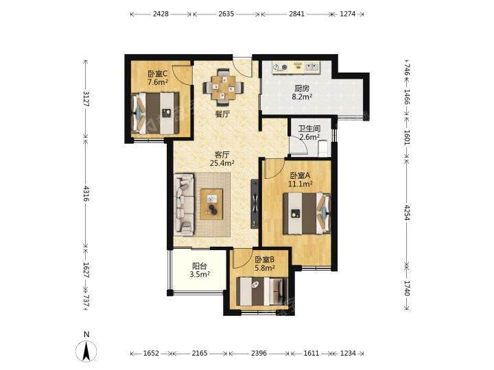 整租·合能十里锦绣二期