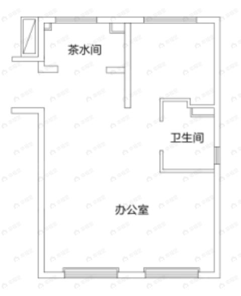 万科天地2室2厅1卫户型图