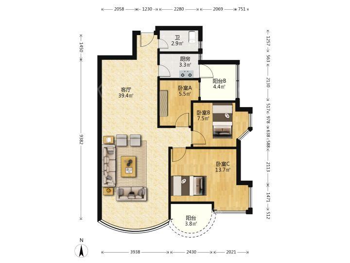 整租·季华新景园