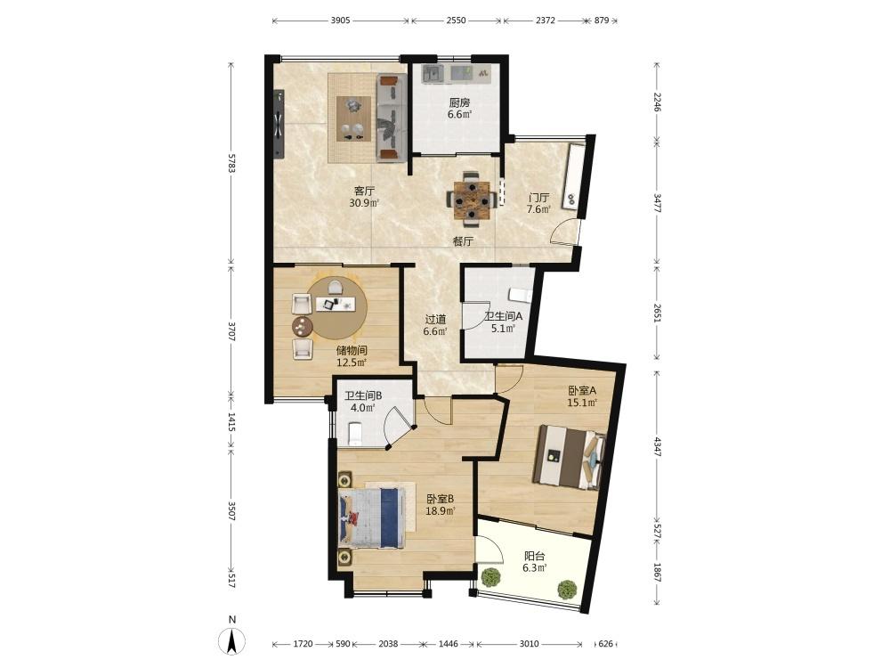 整租·南岸花城