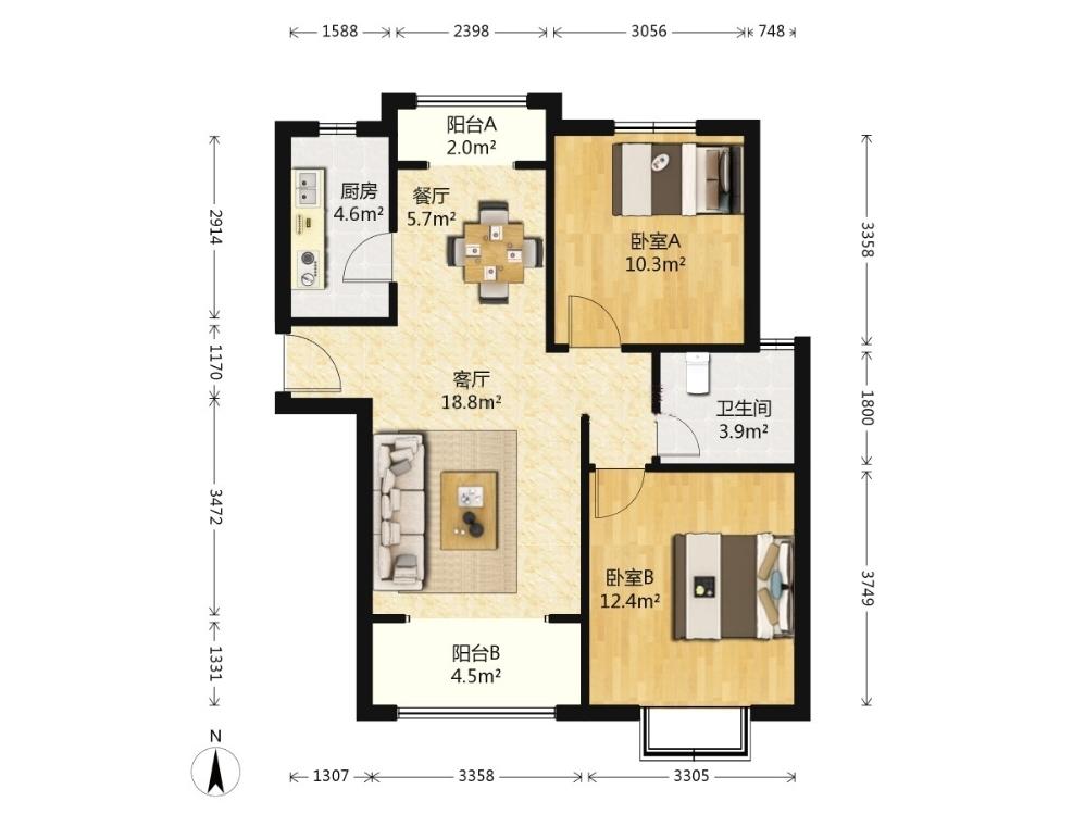 整租·练祁佳城盛蔷坊