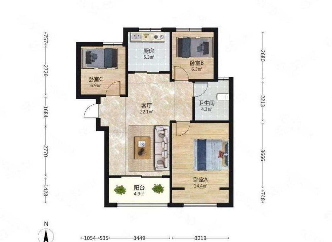 整租·21世纪现代城(西区)